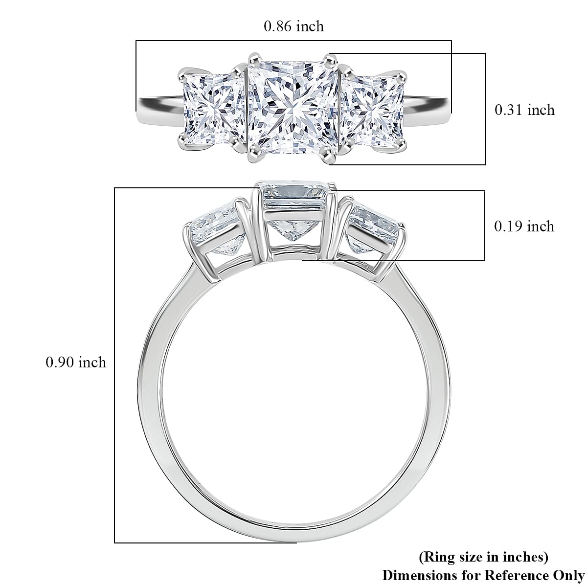 Luxuriant Lab Grown Diamond E-F VS 2.00 ctw Ring in 10K White Gold (Size 6.0) image number 5