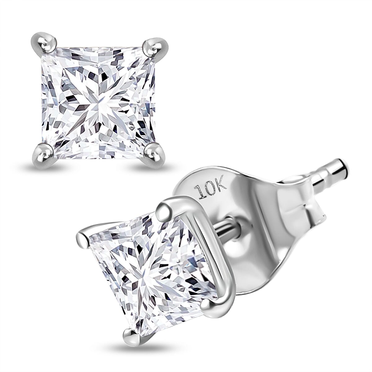 Luxuriant Lab Grown Diamond E-F VS 2.10 ctw Stud Earrings in 10K White Gold