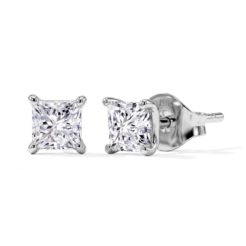 Luxuriant Lab Grown Diamond E-F VS 2.10 ctw Stud Earrings in 10K White Gold