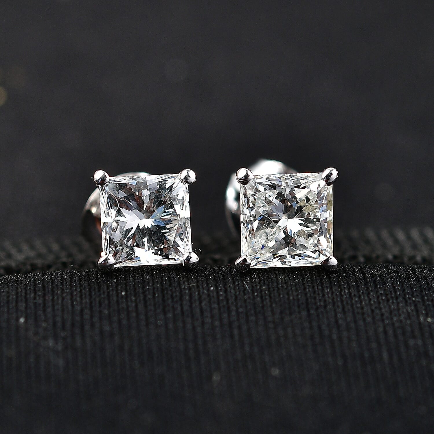 Luxuriant Lab Grown Diamond E-F VS 2.10 ctw Stud Earrings in 10K White Gold