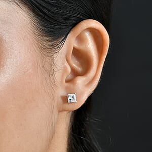 Luxuriant Lab Grown Diamond E-F VS 2.10 ctw Earrings in 10K White Gold