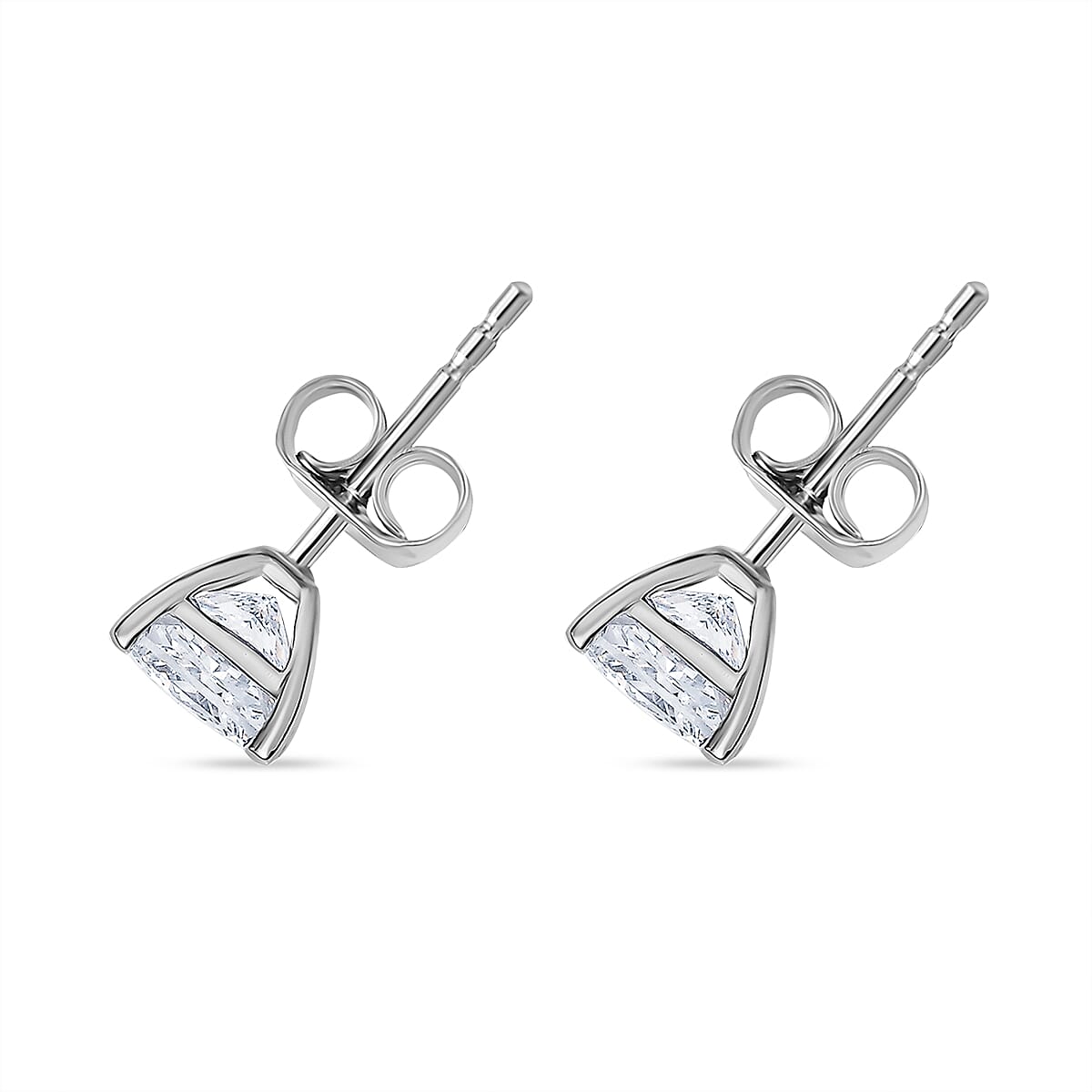 Luxuriant Lab Grown Diamond E-F VS 2.10 ctw Stud Earrings in 10K White Gold