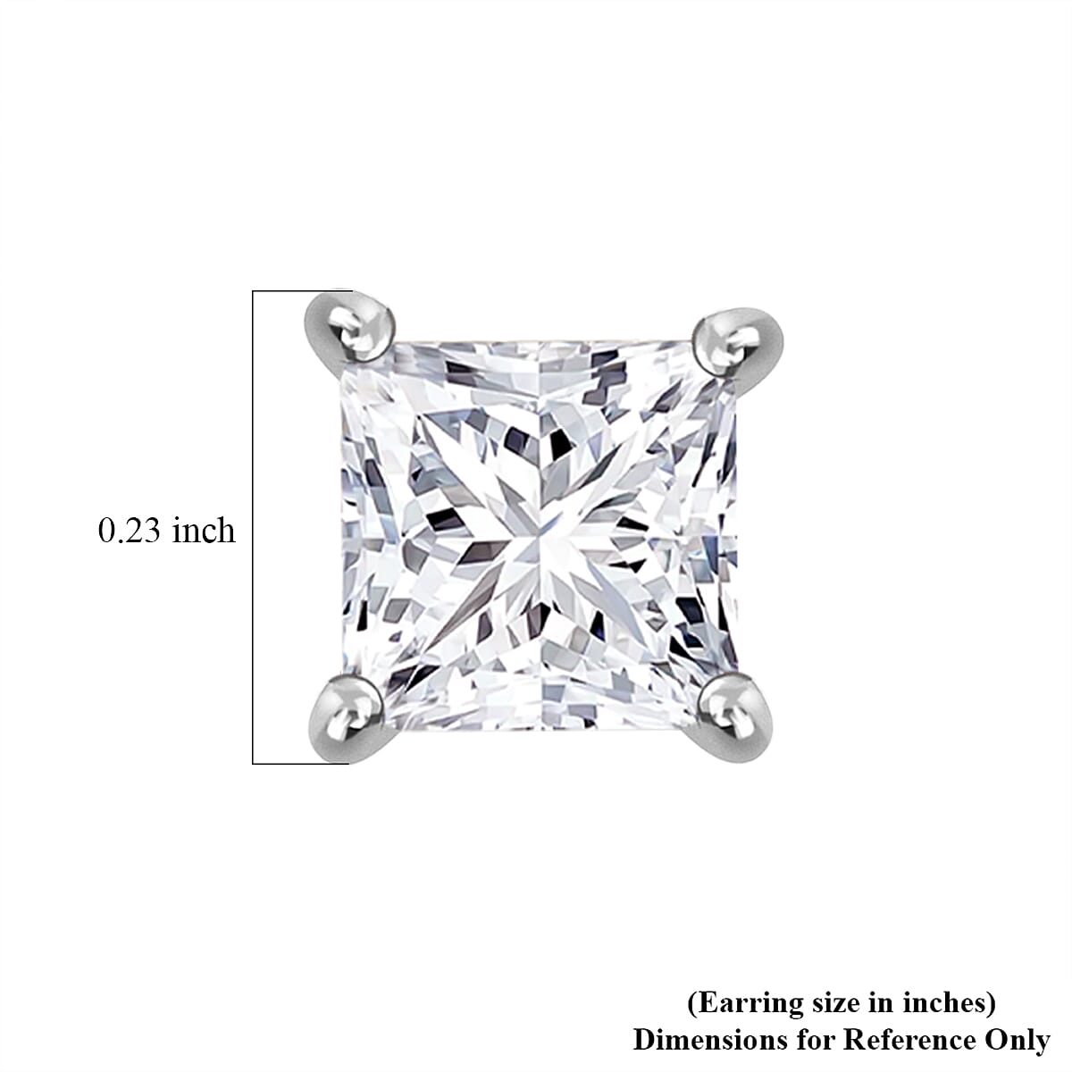 Luxuriant Lab Grown Diamond E-F VS 2.10 ctw Earrings in 10K White Gold image number 4