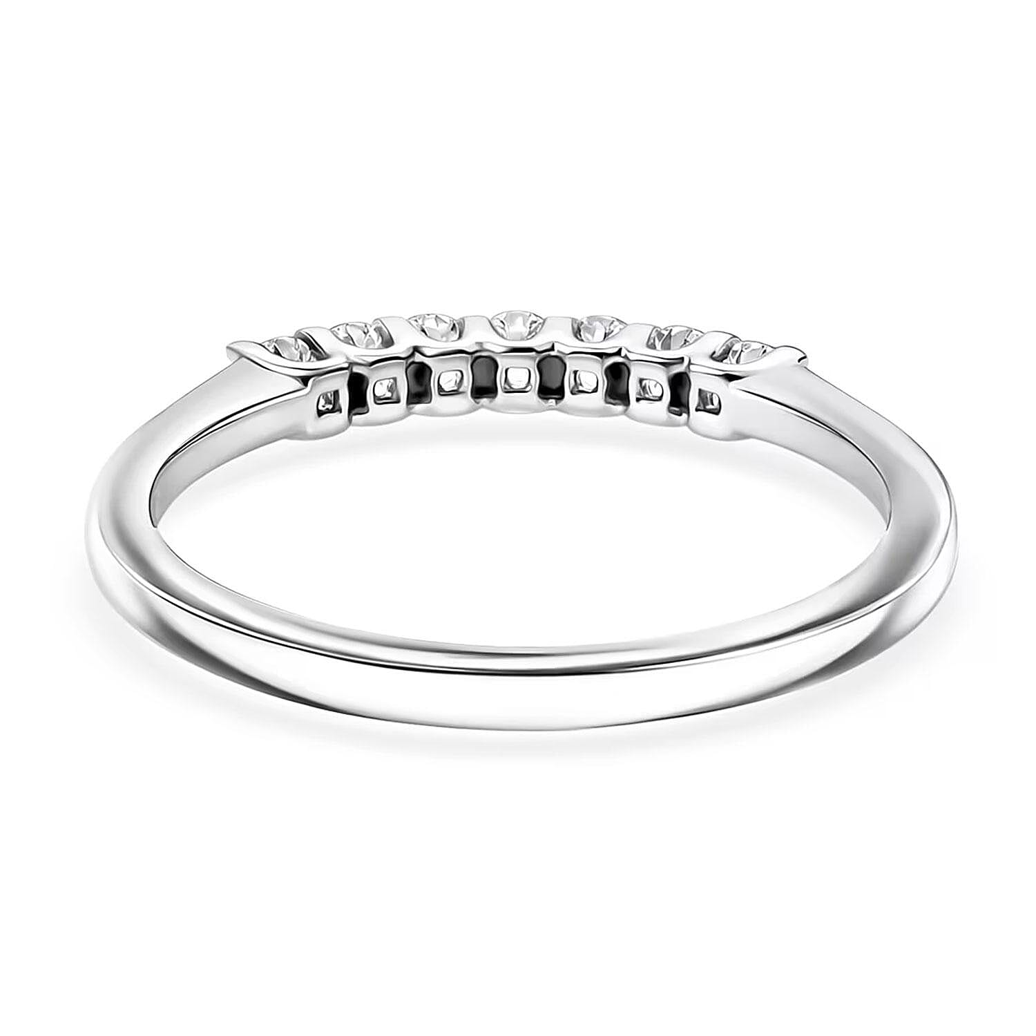 Luxuriant Lab Grown Diamond G-H SI 0.25 ctw Band Ring in Platinum Over Sterling Silver (Size 5.0)