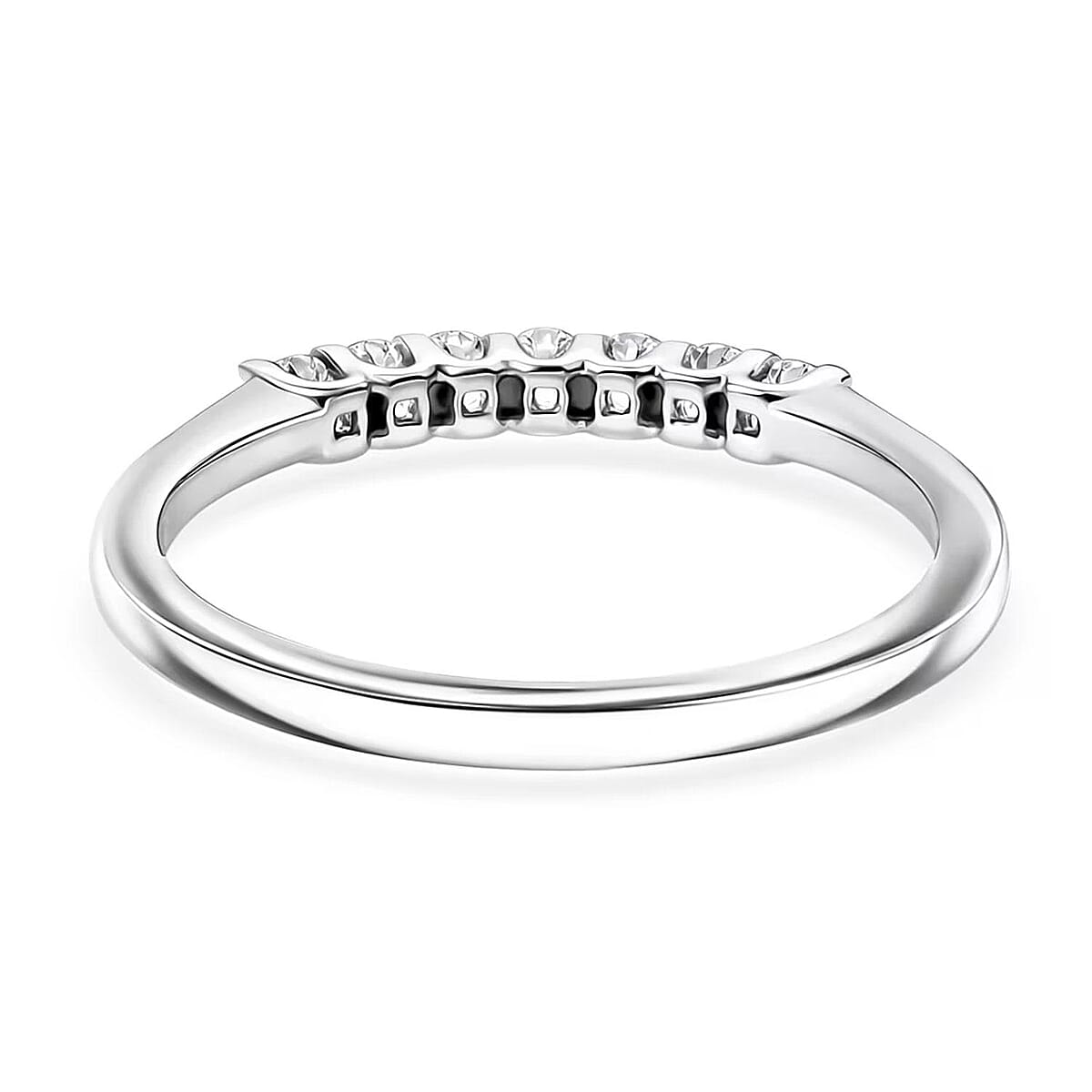 Luxuriant Lab Grown Diamond G-H SI 0.25 ctw Band Ring in Platinum Over Sterling Silver (Size 5.0) image number 6