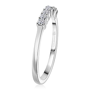 Luxuriant Lab Grown Diamond G-H SI 0.25 ctw Band Ring in Platinum Over Sterling Silver (Size 6.0)