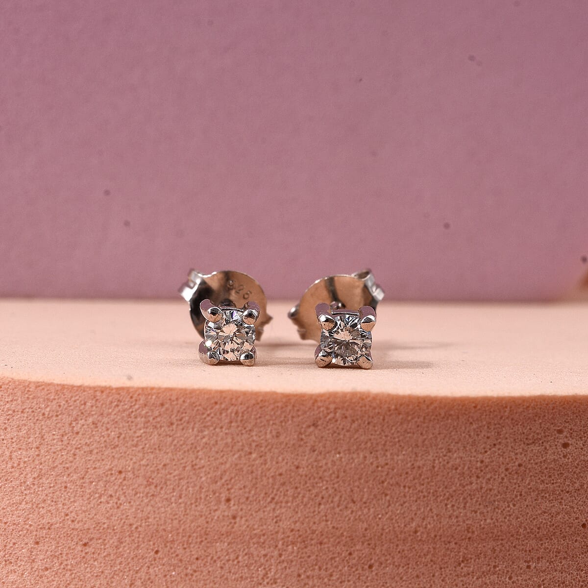 Luxuriant Lab Grown Diamond (G-H, SI) Stud Earrings in Platinum Over Sterling Silver image number 1