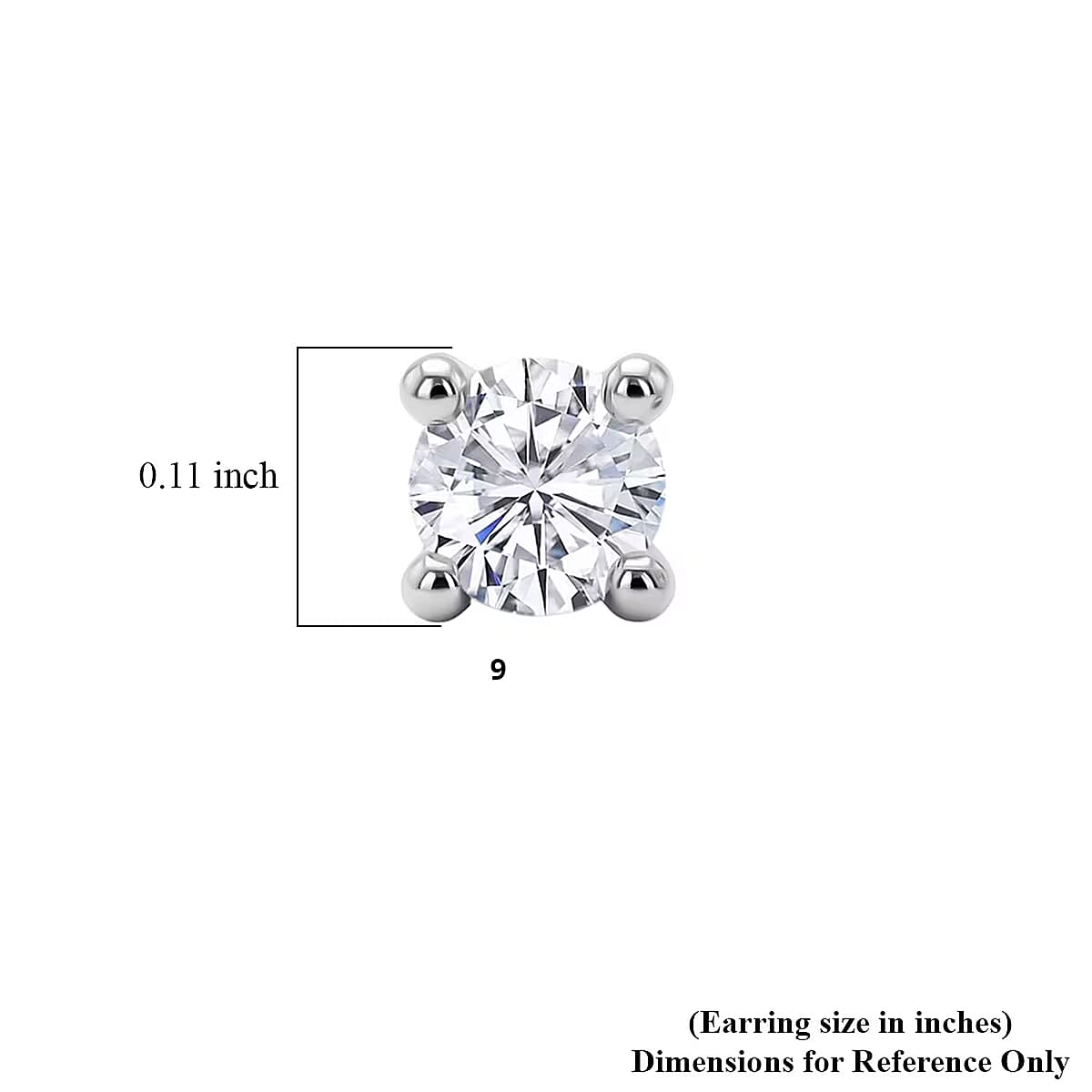 Luxuriant Lab Grown Diamond G-H SI 0.15 ctw Stud Earrings in Platinum Over Sterling Silver image number 6