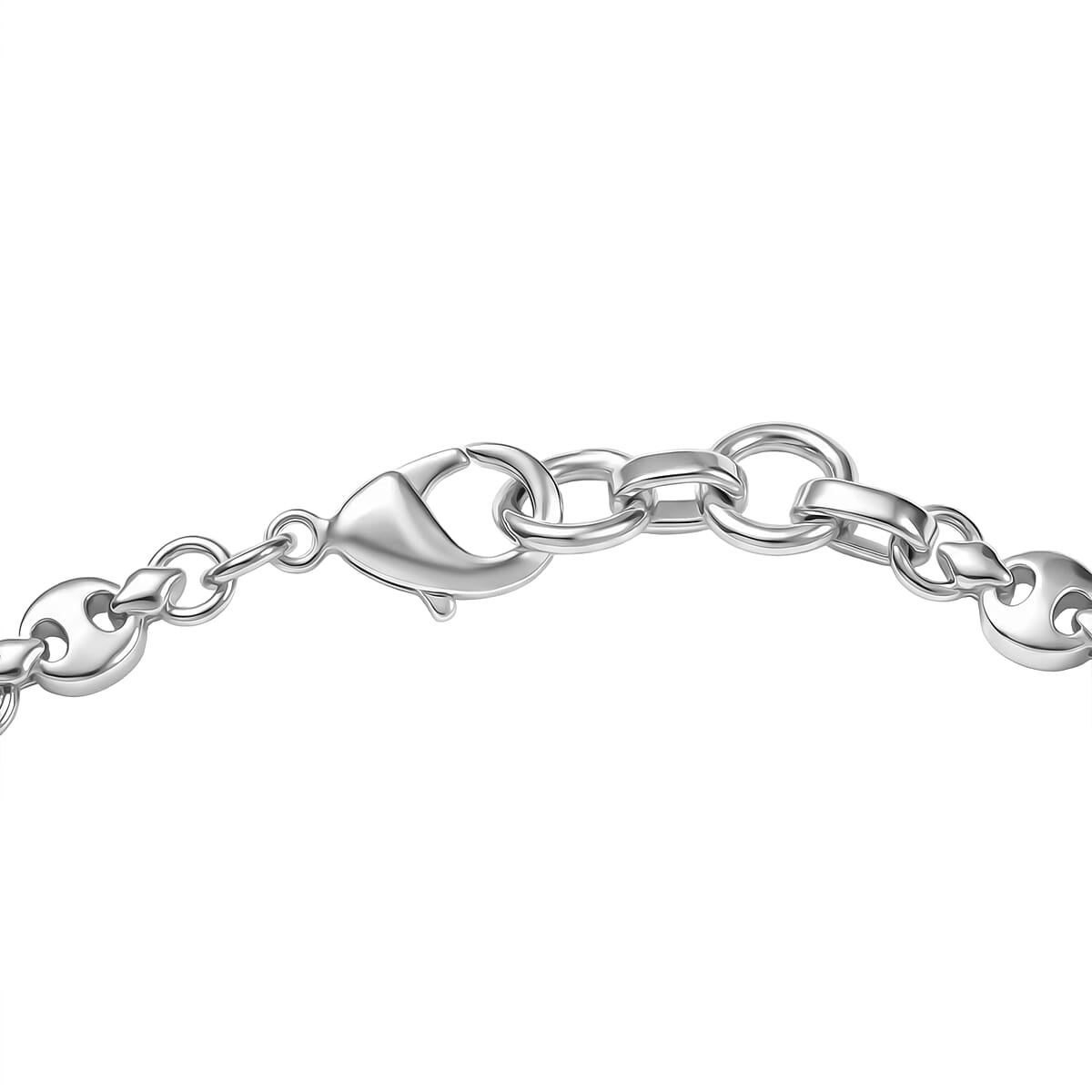 EverTrue Malagasy Labradorite 9.40 ctw Station Bracelet in Platinum Bond (7.25 In) (Del. in 7-10 Days) image number 3