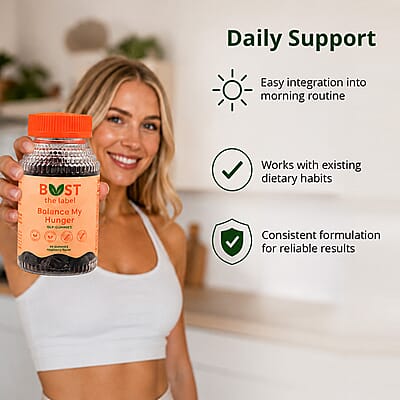 Balance My Hunger GLP-1 Dietary Supplement (60 Raspberry Gummies) Made in US