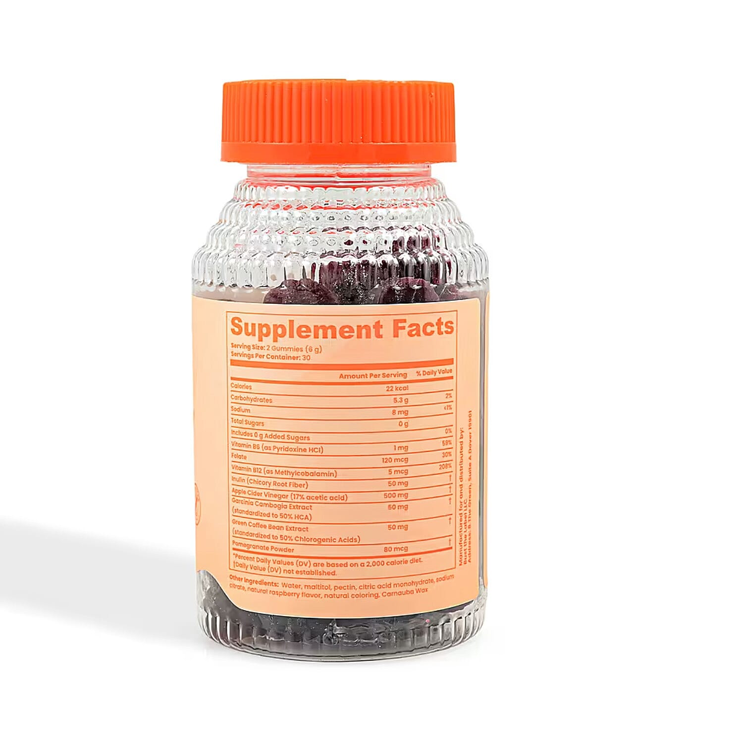 Balance My Hunger GLP-1 Dietary Supplement (60 Raspberry Gummies) Made in US
