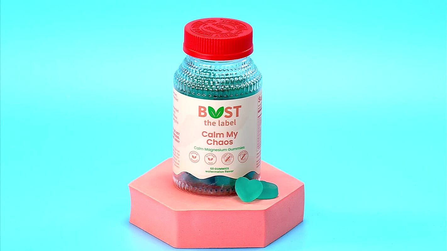 Calm My Chaos Magnesium Supplement (60 Watermelon Gummies) Made in US