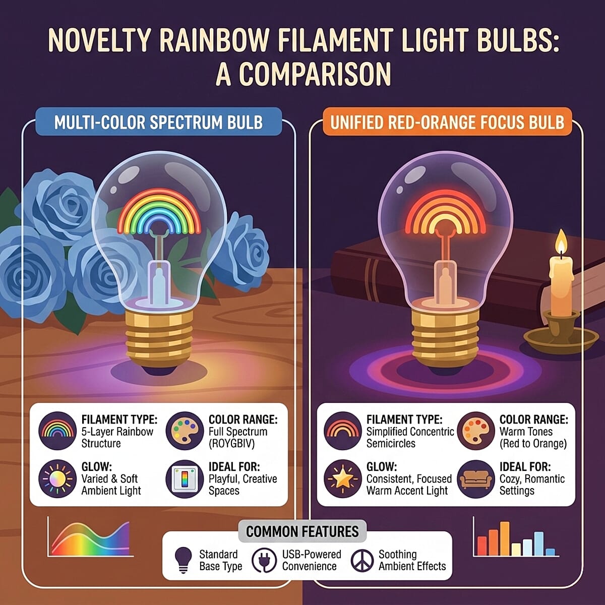 Livmore A70 Non-magnetic Multi LED Light Bulb - Pink image number 2