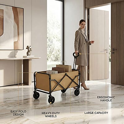 Livmore Folding Pushcart - Khaki