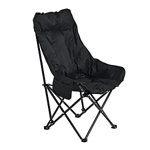 Livmore Black Cotton Filled Camping Chair