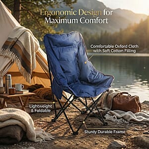 Livmore Blue Cotton Filled Camping Chair