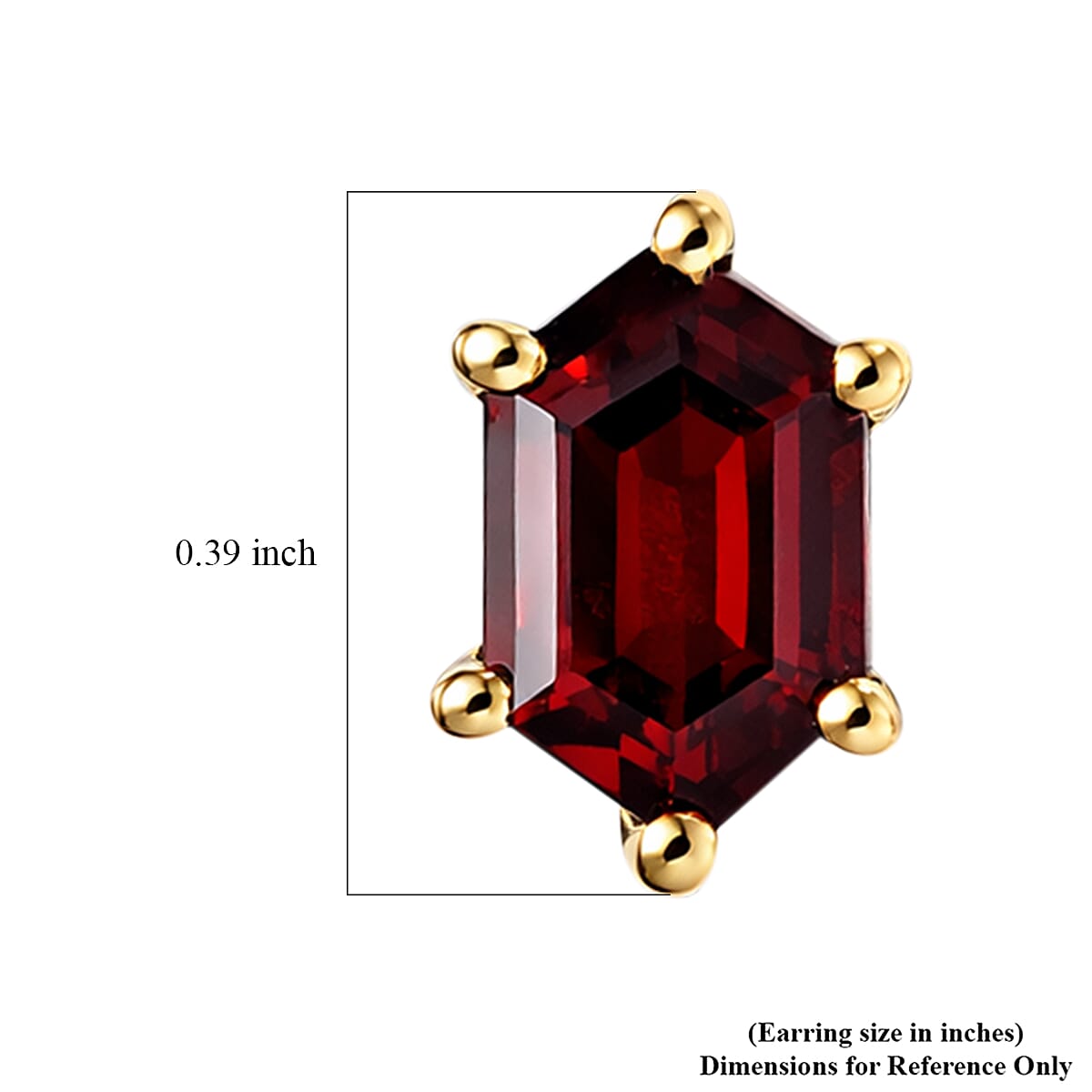D'Joy Premium Mozambique Garnet 2.35 ctw Earrings in 18K Vermeil Yellow Gold Over Sterling Silver image number 4