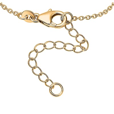 D'Joy Moissanite 10.65 ctw Cascading Droplets Necklace in 18K Vermeil Yellow Gold Over Sterling Silver 18-20 Inches