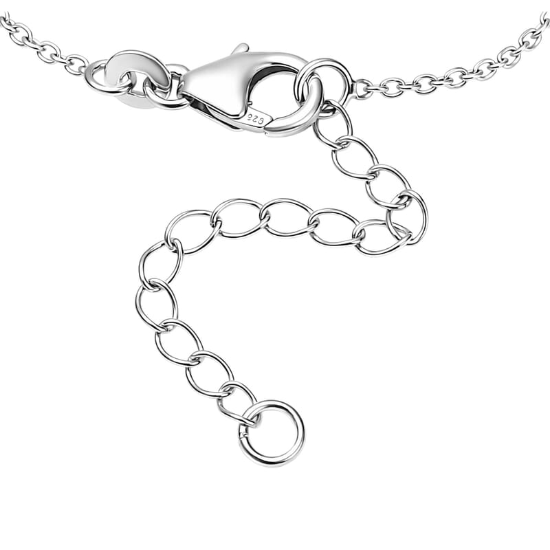 D'Joy Moissanite 10.65 ctw Cascading Droplets Necklace in Rhodium Over Sterling Silver 18-20 Inches