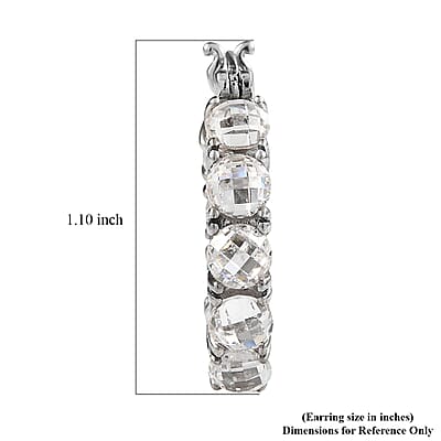 EverTrue Simulated Diamond Earrings in Stainless Steel