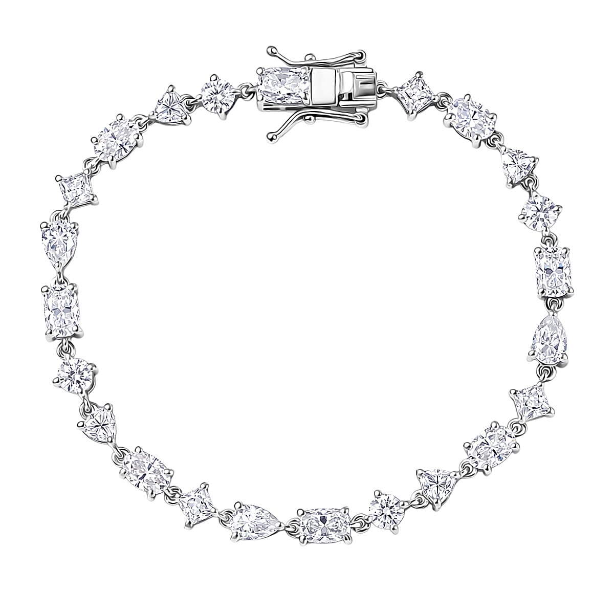 D'Joy Moissanite Bracelet in 18K Vermeil YG Over Sterling Silver (7.25 In) 7.80 ctw