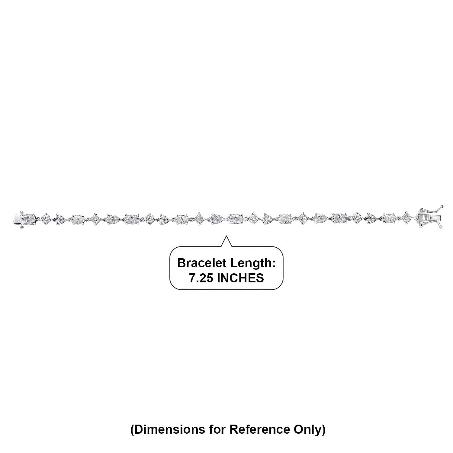 D'Joy Moissanite Bracelet in 18K Vermeil YG Over Sterling Silver (7.25 In) 7.80 ctw