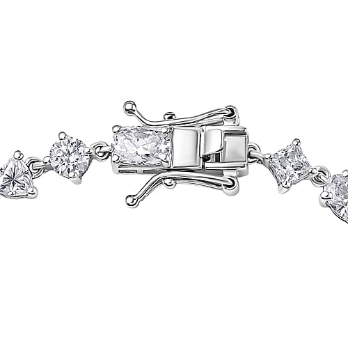 Rhodium Over Sterling Silver / 6.5 Inches - Product card gallery slide 4 (10178385871161)