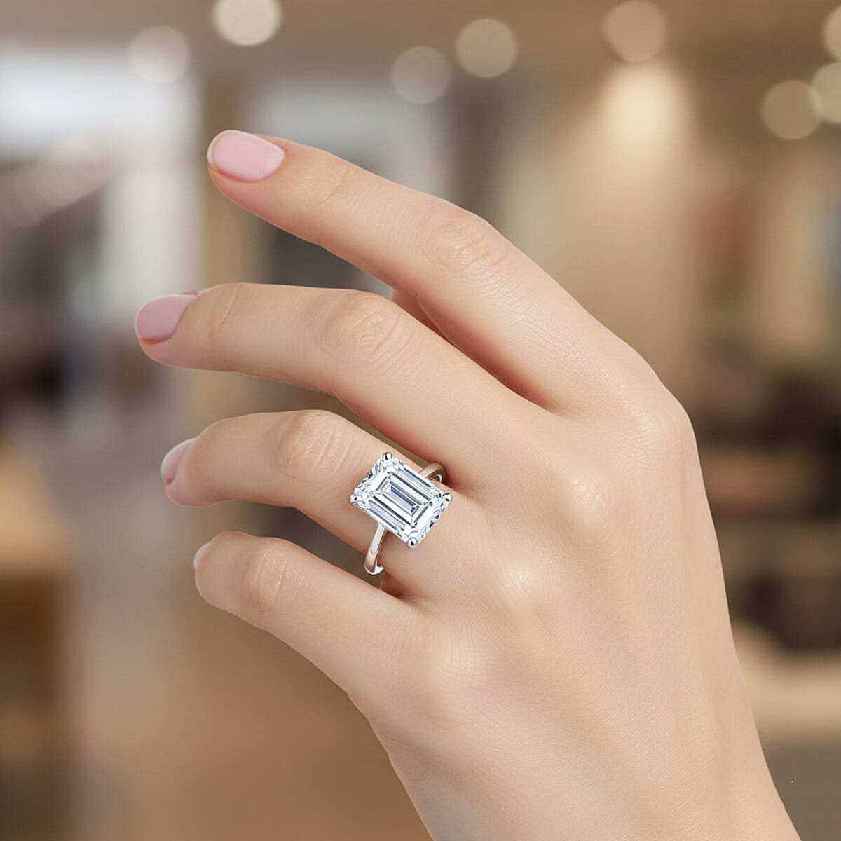 IGI Certified Luxuriant Lab Grown Diamond Ring in 950 Platinum 10.10 ctw (Size 7.0) image number 2