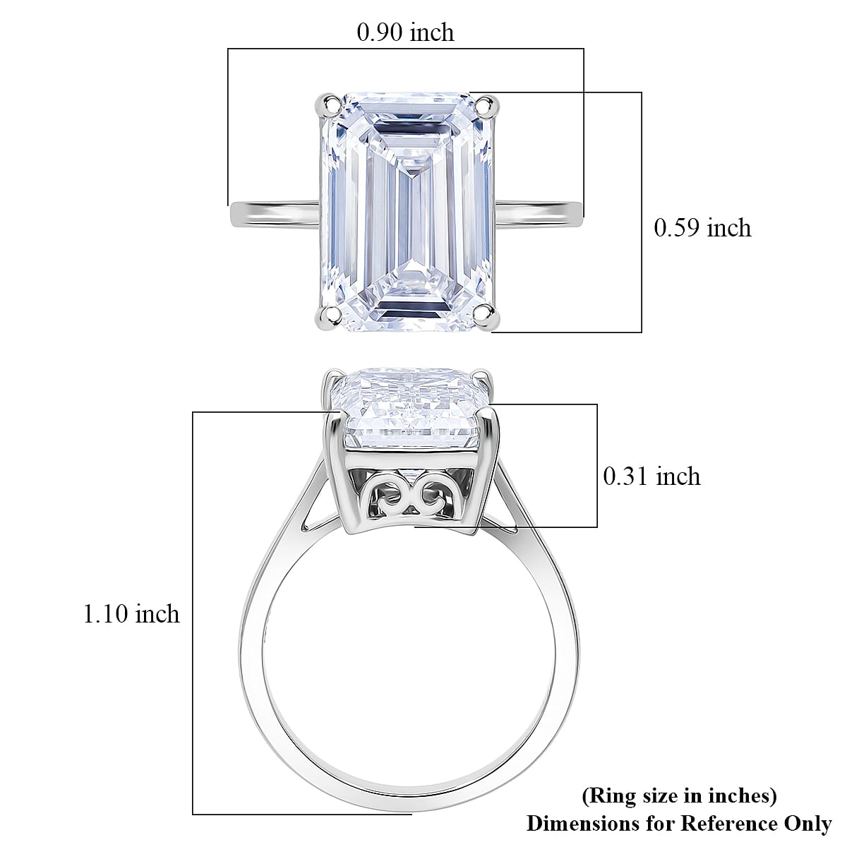 IGI Certified Luxuriant Lab Grown Diamond Ring in 950 Platinum 10.10 ctw (Size 7.0) image number 5
