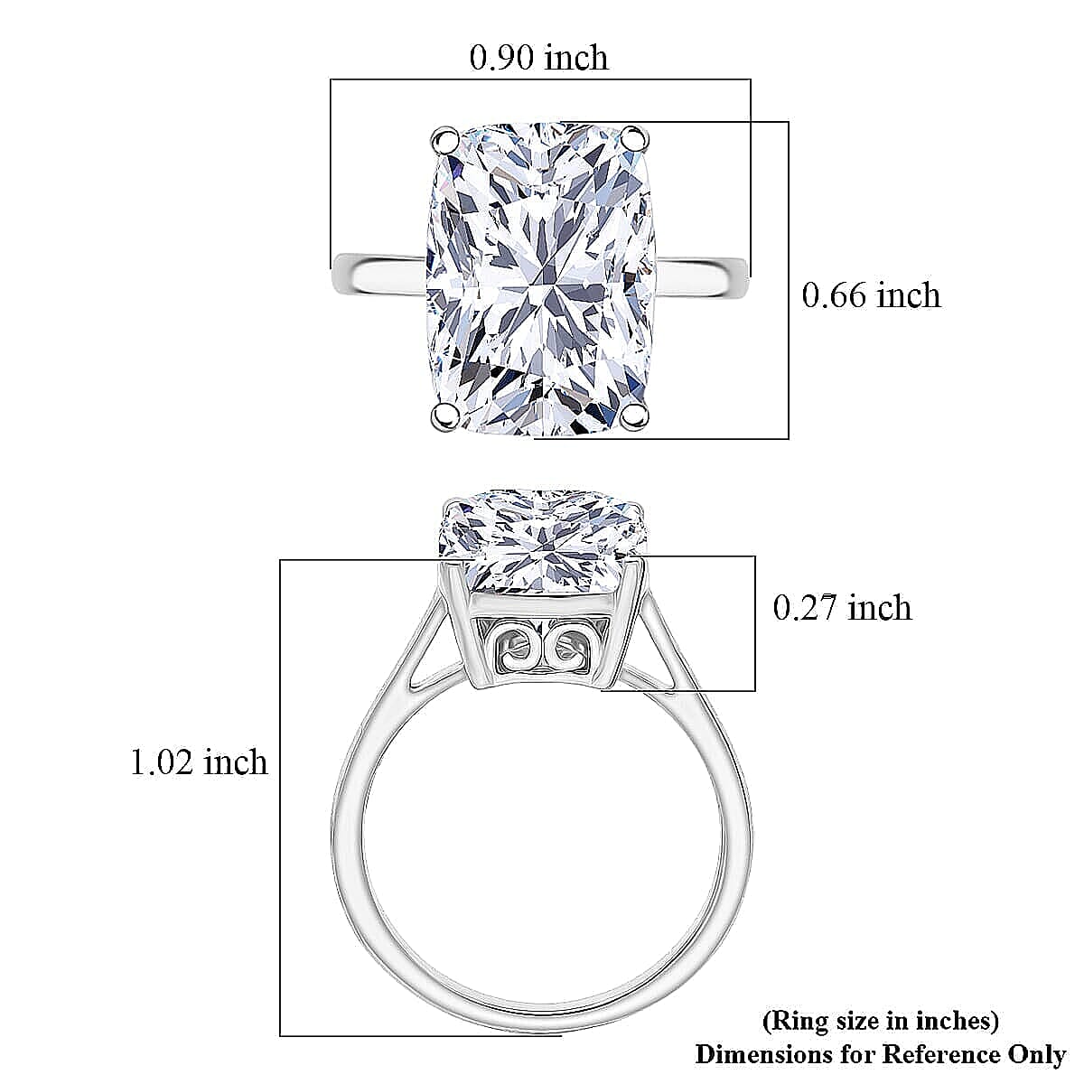 IGI Certified Luxuriant Lab Grown Diamond Ring in 950 Platinum 10.10 ctw (Size 6.0) image number 5