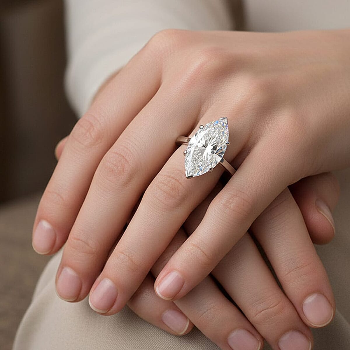 IGI Certified Luxuriant G, VS Lab Grown Diamond Ring in 950 Platinum 10.00 ctw (Size 6.0) image number 2