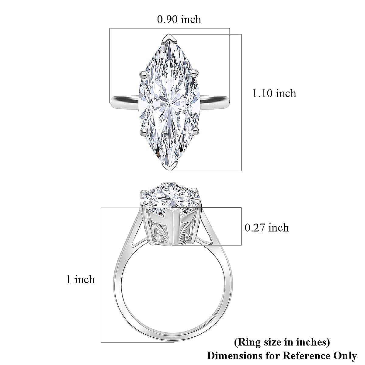 IGI Certified Luxuriant G, VS Lab Grown Diamond Ring in 950 Platinum 10.00 ctw (Size 6.0) image number 5