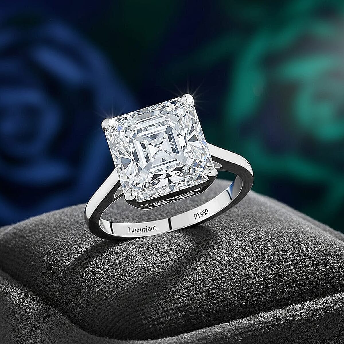 IGI Certified Luxuriant Lab Grown Diamond Ring in 950 Platinum 10.10 ctw (Size 6.0) image number 1