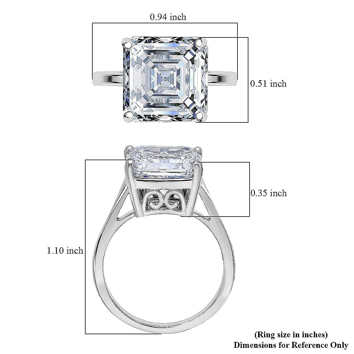 IGI Certified Luxuriant Lab Grown Diamond Ring in 950 Platinum 10.10 ctw (Size 6.0) image number 5