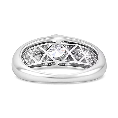 Luxuriant G, SI Lab Grown Diamond Men's Ring in Sterling Silver 1.20 ctw (Size 10.0)