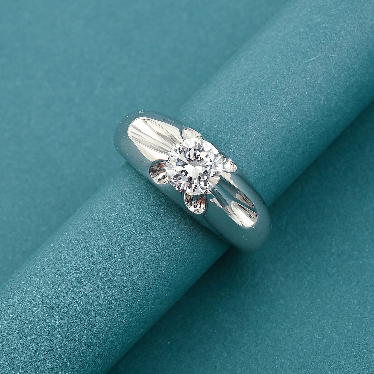 Luxuriant Lab Grown Diamond G SI 1.20 ctw Men's Ring in Sterling Silver (Size 12.0)  image number 1