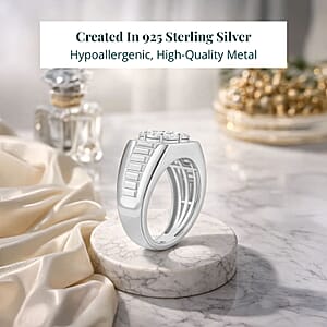 Luxuriant Lab Grown Diamond Men's Ring in Sterling Silver 0.50 ctw (Size 10.0)