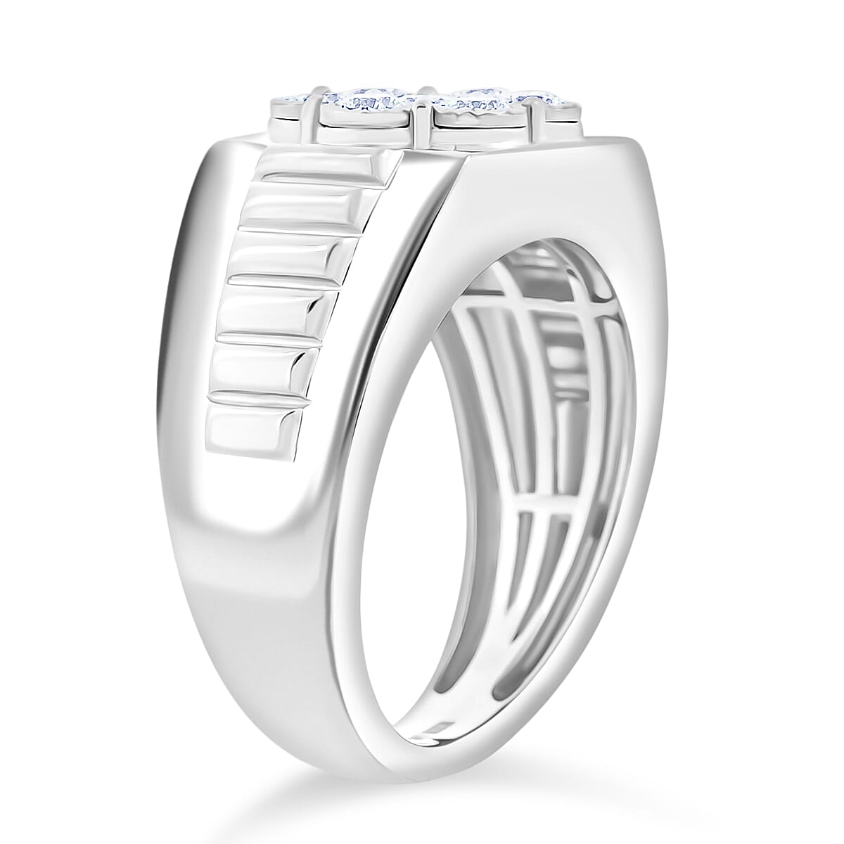 Luxuriant Lab Grown Diamond 0.50 ctw Ring in Sterling Silver (Size 12.0)  image number 3