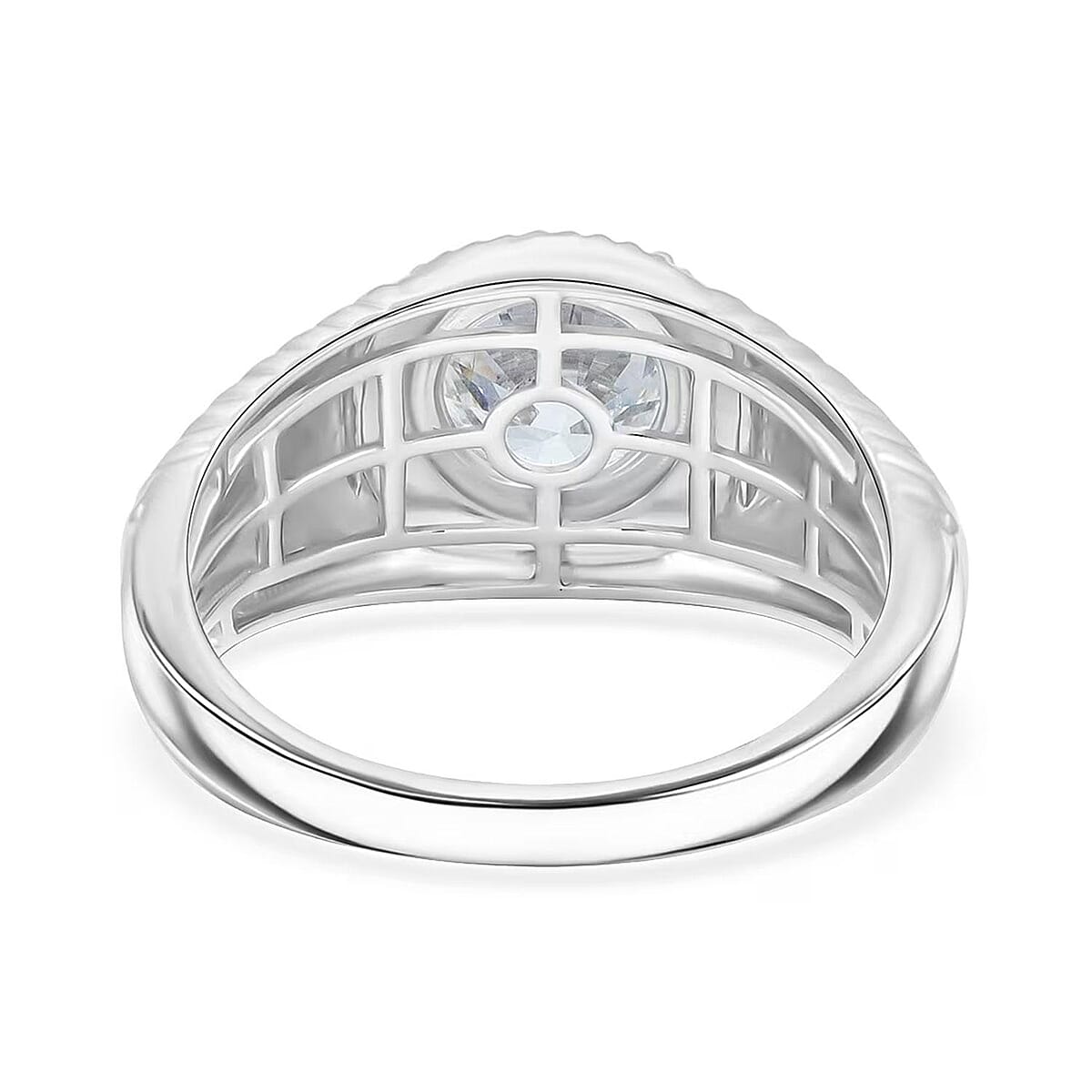 Luxuriant Lab Grown Diamond Men's Ring in Sterling Silver 2.00 ctw (Size 10.0) image number 7