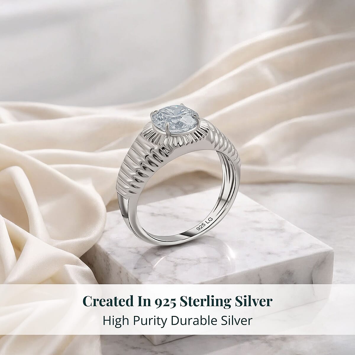 Luxuriant Lab Grown Diamond Men's Ring in Sterling Silver 2.00 ctw (Size 11.0) image number 2