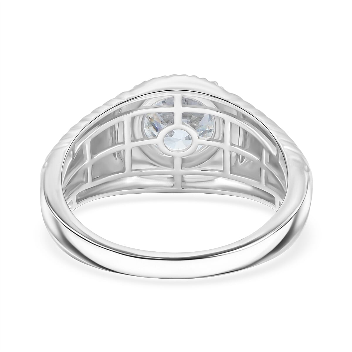 Luxuriant Lab Grown Diamond Men's Ring in Sterling Silver 2.00 ctw (Size 9.0) image number 4