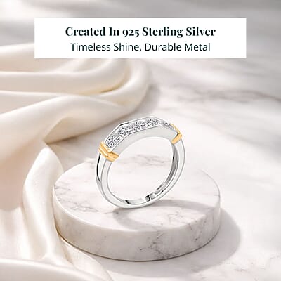 Luxuriant Lab Grown Diamond Men's Ring in 14K YG Over and Sterling Silver 1.00 ctw (Size 10.0)