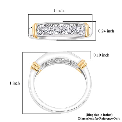 Luxuriant Lab Grown Diamond Men's Ring in 14K YG Over and Sterling Silver 1.00 ctw (Size 10.0)