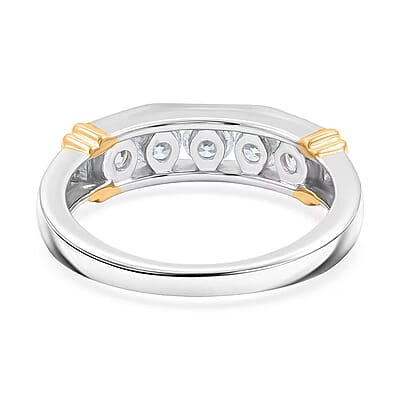Luxuriant Lab Grown Diamond Men's Ring in 14K YG Over and Sterling Silver 1.00 ctw (Size 10.0)