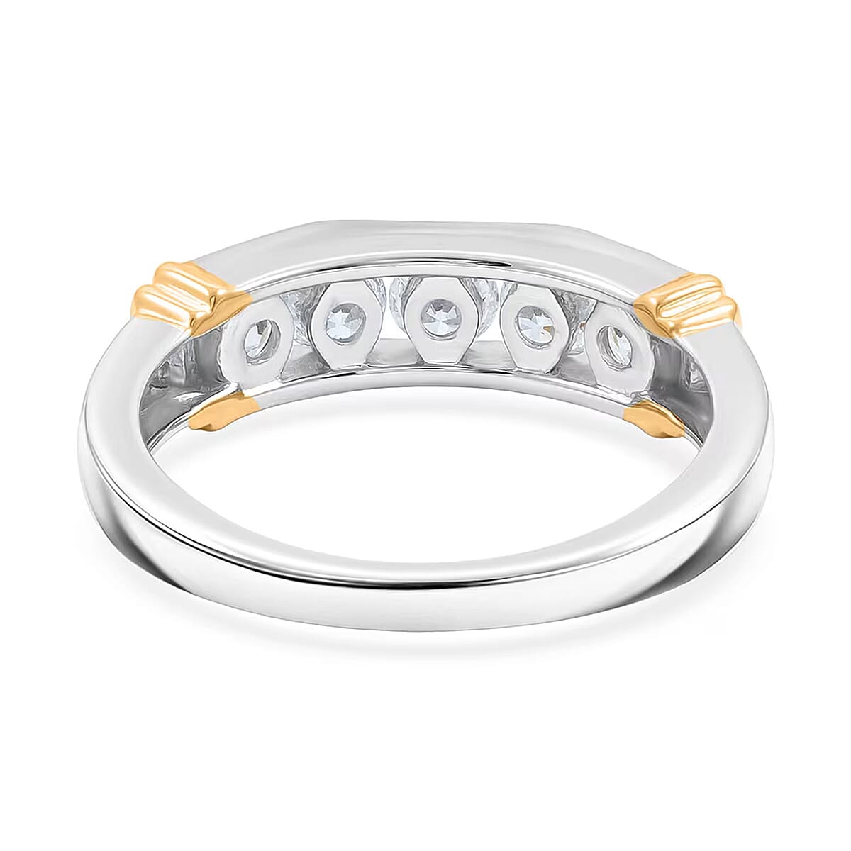 Luxuriant Lab Grown Diamond Men's Ring in 14K YG Over and Sterling Silver 1.00 ctw (Size 12.0) image number 7