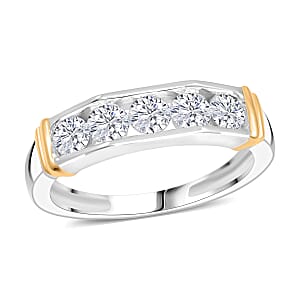 Luxuriant Lab Grown Diamond 1.00 ctw Ring in 14K YG Over and Sterling Silver (Size 13.0) 