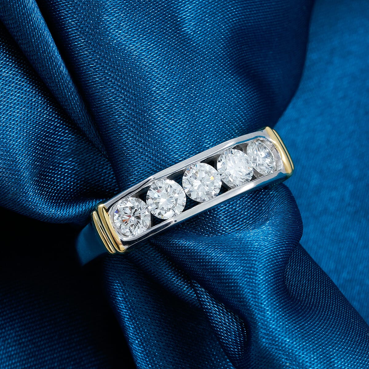 Luxuriant Lab Grown Diamond 1.00 ctw Ring in 14K YG Over and Sterling Silver (Size 13.0)  image number 1