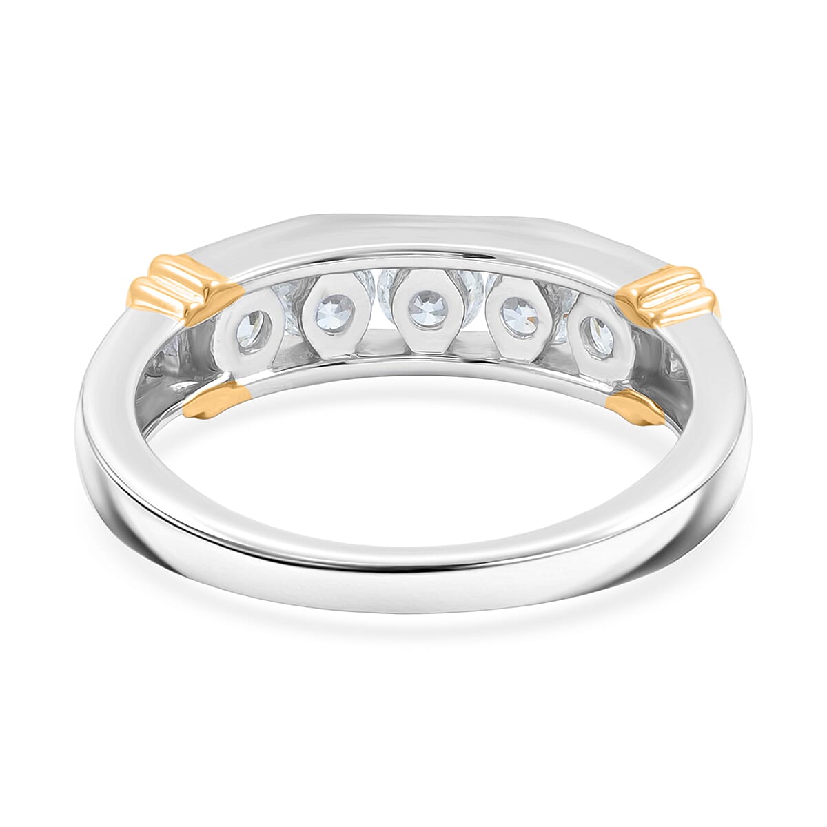 Luxuriant Lab Grown Diamond 1.00 ctw Ring in 14K YG Over and Sterling Silver (Size 13.0)  image number 4