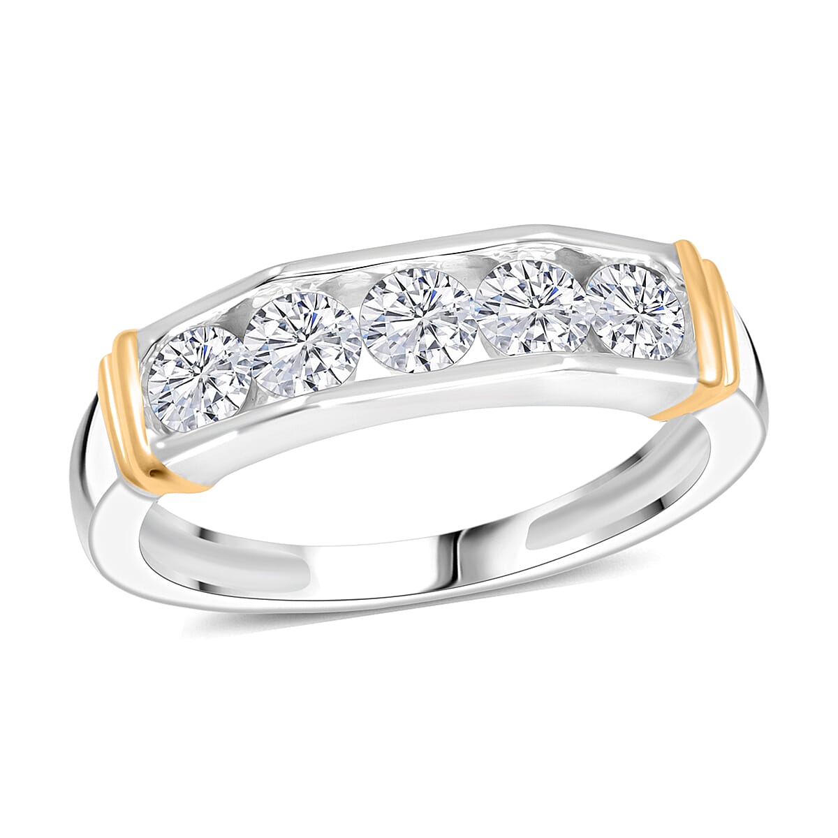 Luxuriant Lab Grown Diamond 1.00 ctw Ring in 14K YG Over and Sterling Silver (Size 9.0)  image number 0