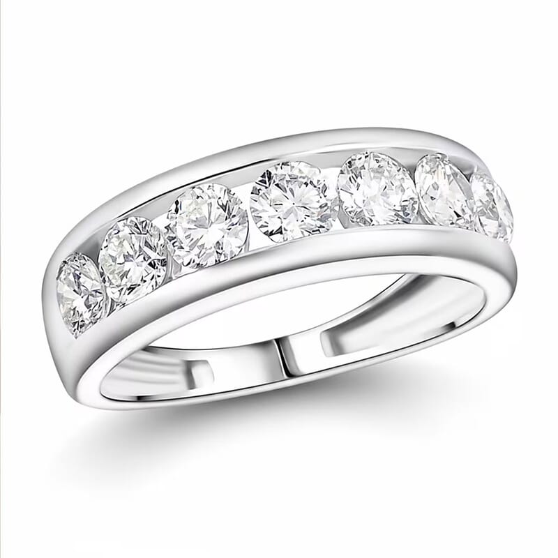 Luxuriant Lab Grown Diamond Men's Ring in Sterling Silver 2.00 ctw (Size 10.0)